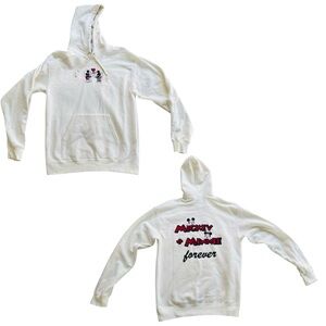 Disney Mickey and Minnie Mouse Pullover Hoodie Size M  Adults Exclusive NWOT